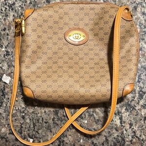 Gucci Vintage Shoulder Bag Brown PVC